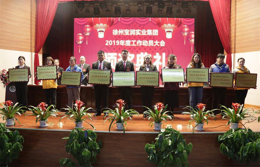 华体网页版2019年度工作动员大会---集团公司领导为先进单位和先进个人代表颁奖