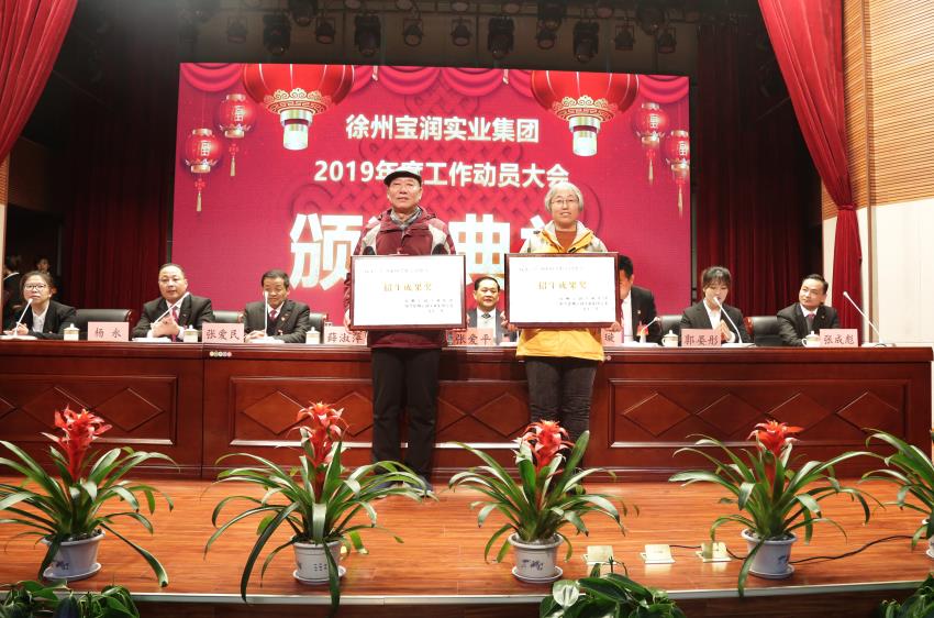华体网页版2019年度工作动员大会---集团公司领导为先进单位和先进个人代表颁奖