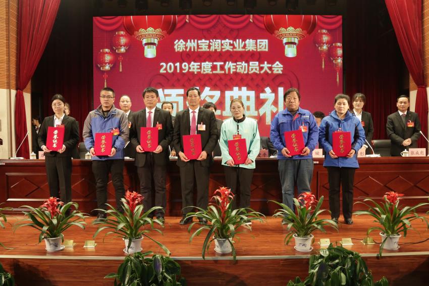 华体网页版2019年度工作动员大会---集团公司领导为先进单位和先进个人代表颁奖